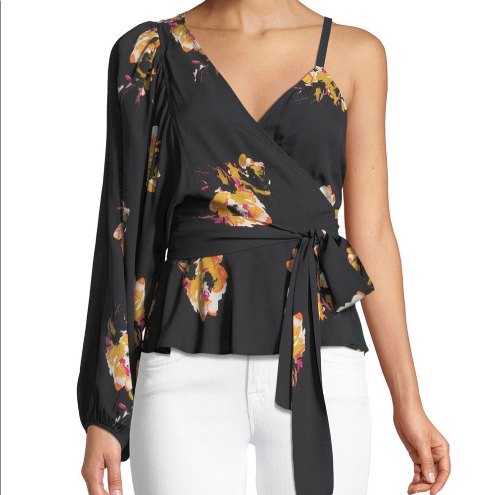 ALC Silk Wrap Top / Blouse
